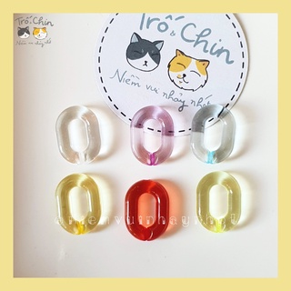 Set 10 mắt xích nhựa trong loại to, có thể tháo lắp size 19*14mm (nhiều màu tha hồ lựa chọn)