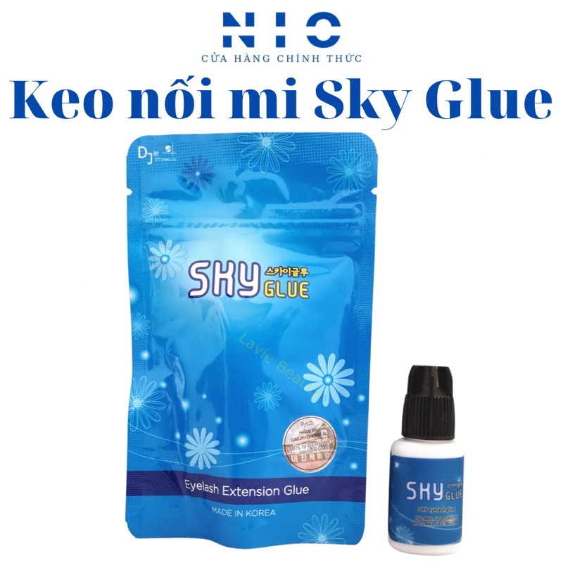 Keo nối mi siêu bền Sky Glue 5ml , dụng cụ nối mi