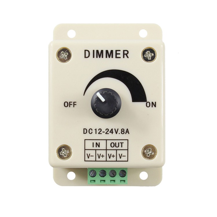 Dimmer PWM điều chỉnh độ sáng đèn, động cơ motor 12-24V 8A