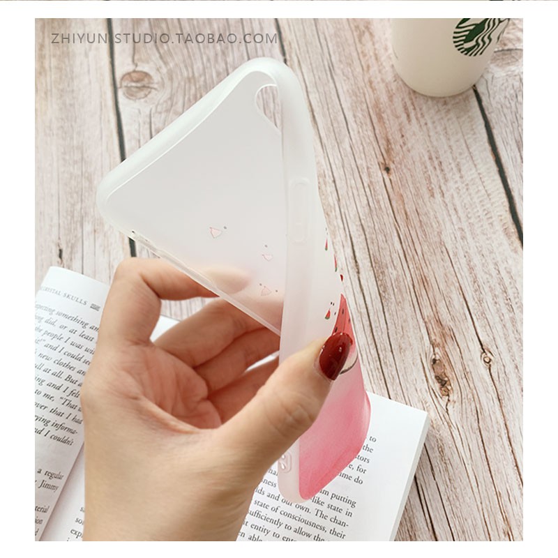 Ốp iPhone sinh tố DƯA HẤU NHỎ nhẹ nhàng chất liệu dẻo không độc hại cho iPhone 6 6s 7 8 X XS XR XS MAX a41a