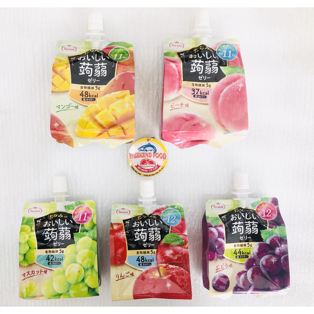 [HÀNG NHẬT] THẠCH TRÁI CÂY KONNYAKU TARAMI 5 VỊ THƠM NGON - TÚI 150 GRAM