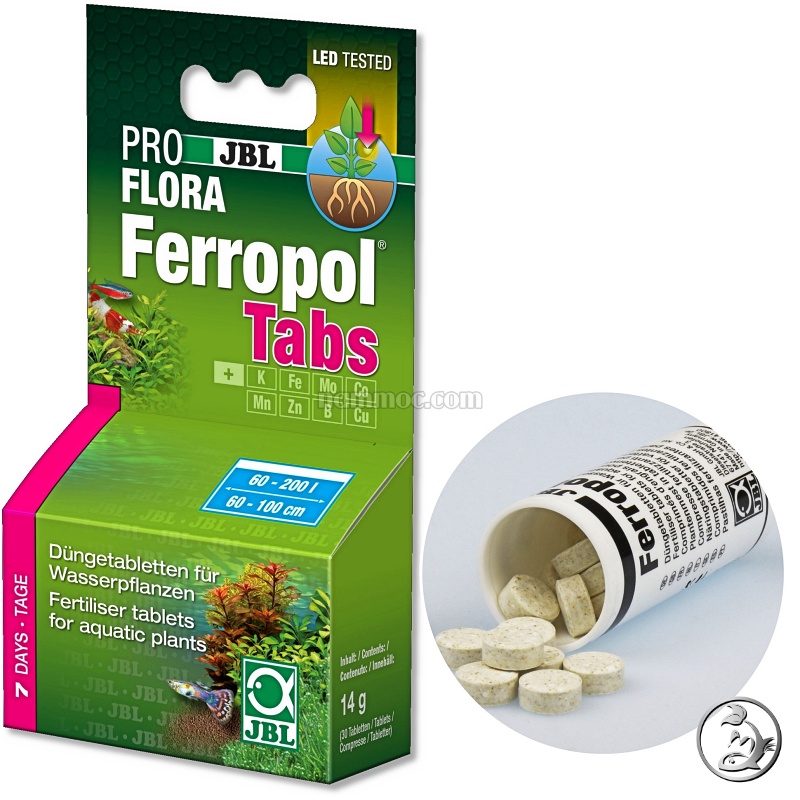 JBL - Ferropol Tabs [hộp 30v] | Phân Bón Tổng Hợp Cho Cây Thuỷ Sinh Dạng Viên Nén Tiện Lợi - Thả Trực Tiếp Vào Hồ
