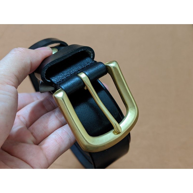 Dây lưng nam da bò một lớp. Khóa kim đồng đúc BẢO HÀNH 2 NĂM