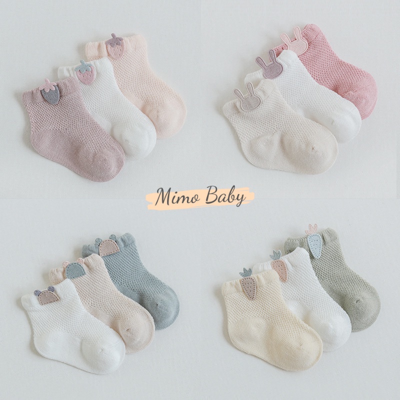 Set 3 đôi tất lưới Nemo baby cao cấp xuân hè cho bé T25 Mimo Baby