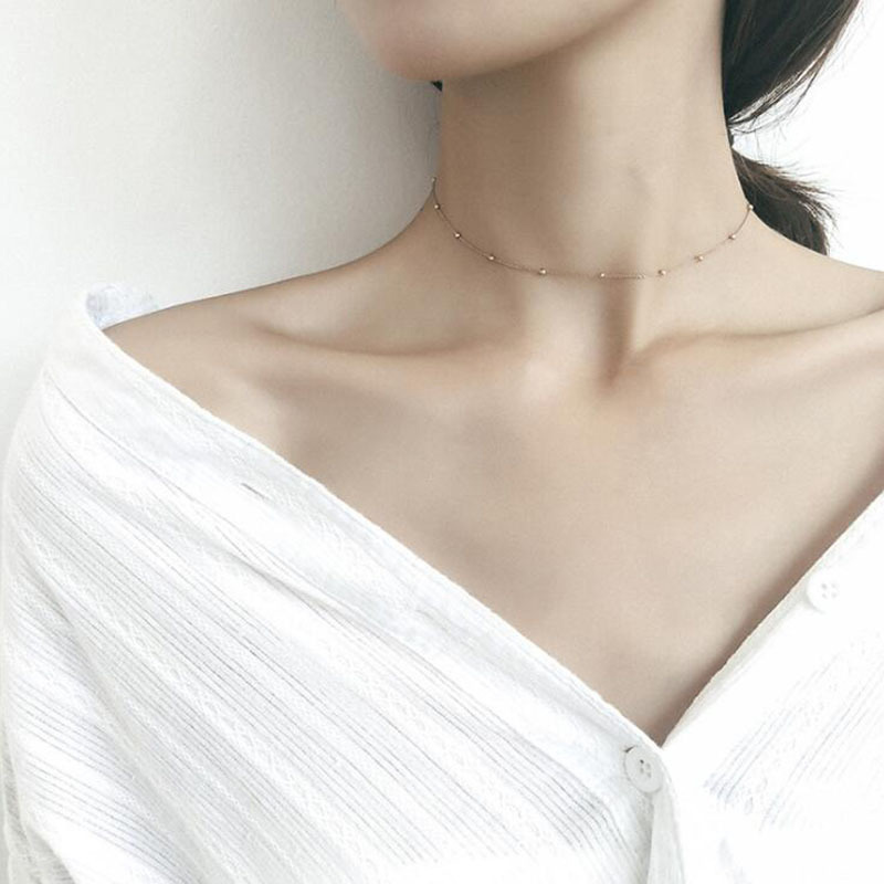 Vòng cổ choker thiết kế đơn giản sang trọng dành cho nữ