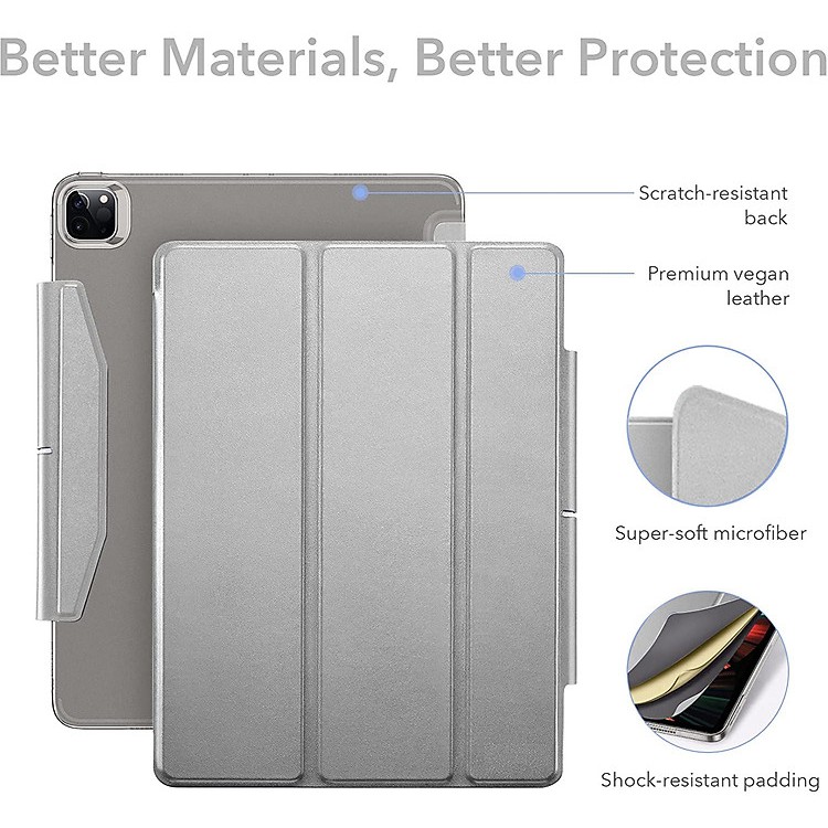 Bao Da Dành Cho iPad Pro 11 inch 2021/2022 &amp; iPad Pro 12.9 inch 2021/2022 ESR Ascend Trifold Hard Case - Hàng Nhập Khẩu.