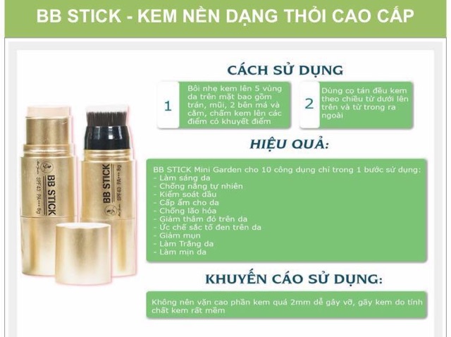 Kem nền che khuyết điểm BB STICK CHÍNH HÃNG