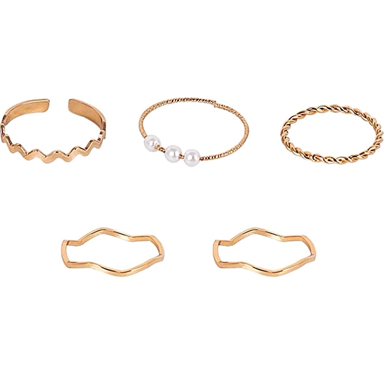 Nhẫn tròn phong cách retro Nhật Bản sang trọng