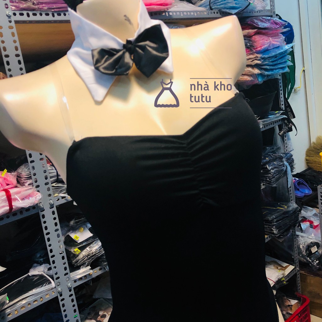 Full set đồ ngủ liền thân Playboy Thỏ đen L355 / không kèm dây quai trong | BigBuy360 - bigbuy360.vn