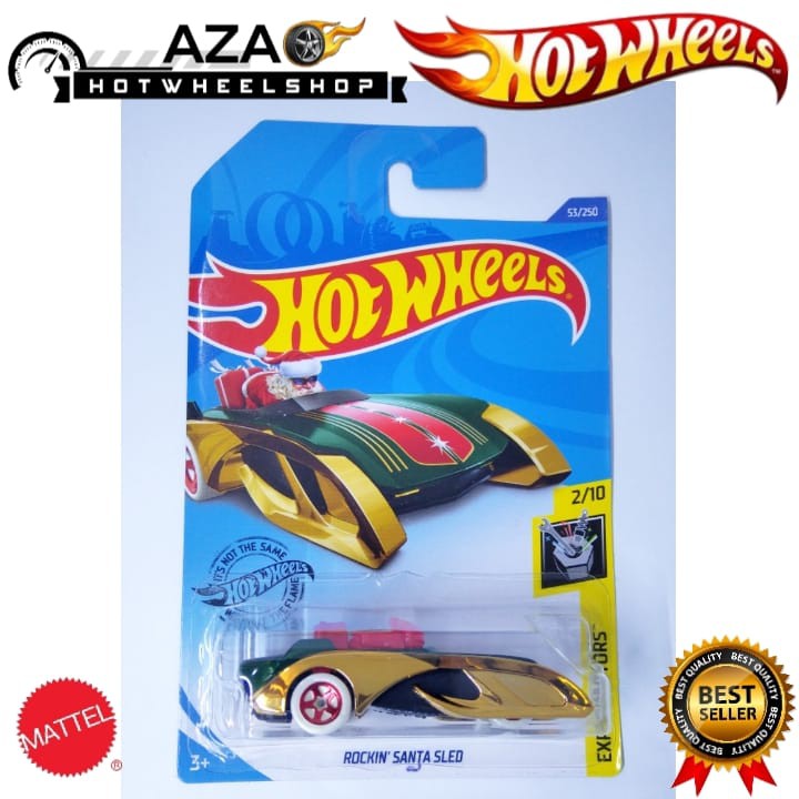 Hot Wheels Mô Hình Xe Đồ Chơi Rockin Santa Sled Gold Hw