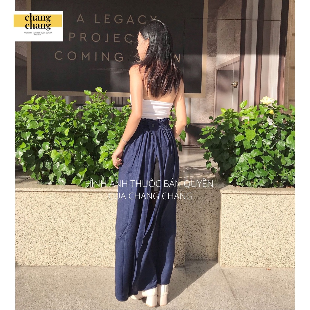 Váy Chống Nắng Lưng Thun Cài Nút CHANG CHANG, Quây Che Nắng Thiết Kế Vải Quần Tây Dày Mềm Nhiều Màu