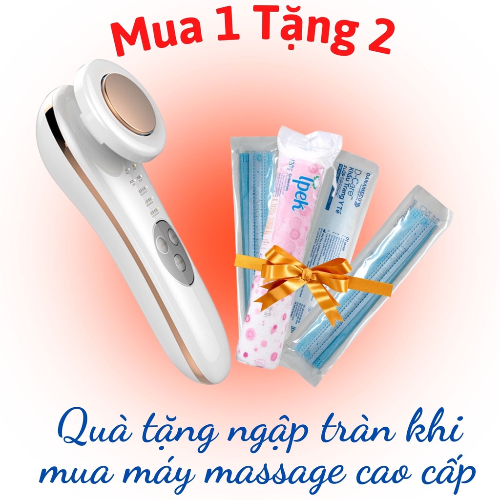 Máy massage mặt, điện di tinh chất, tẩy trang, làm ấm,nâng cơ mặt H2C