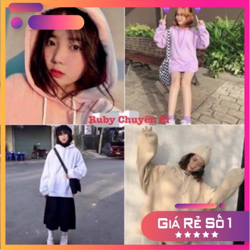 [RẺ VÔ ĐỊCH]Áo Hoodie Basic Trơn 8 Màu Unisex