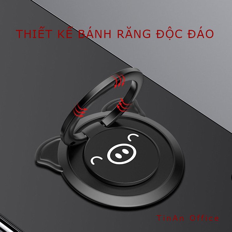 Giá Đỡ Điện Thoại Hình Heo Siêu Dễ Thương, Giá đỡ dạng nhẫn đa chức năng cho điện thoại di động