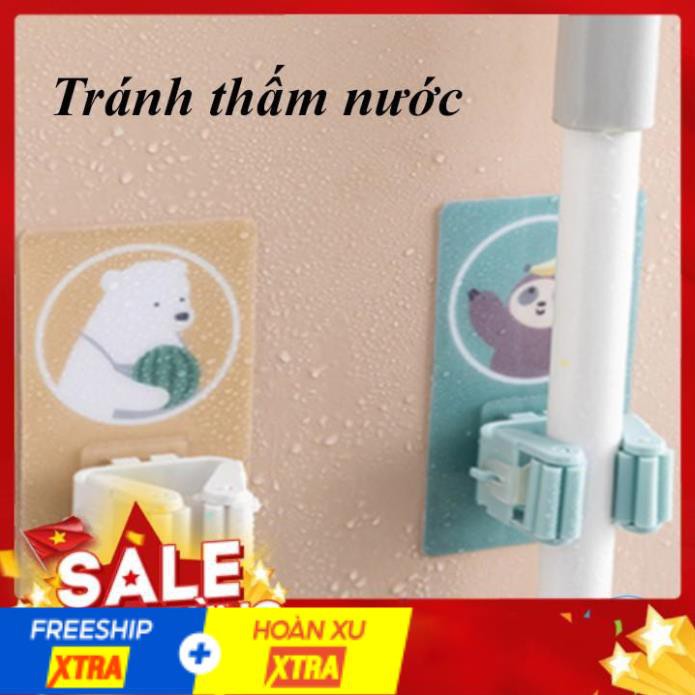 [ RẺ VÔ ĐỊCH ]  Móc Treo Cây Lau Nhà Miếng Dán HÌnh Thú Đáng Yêu-00889