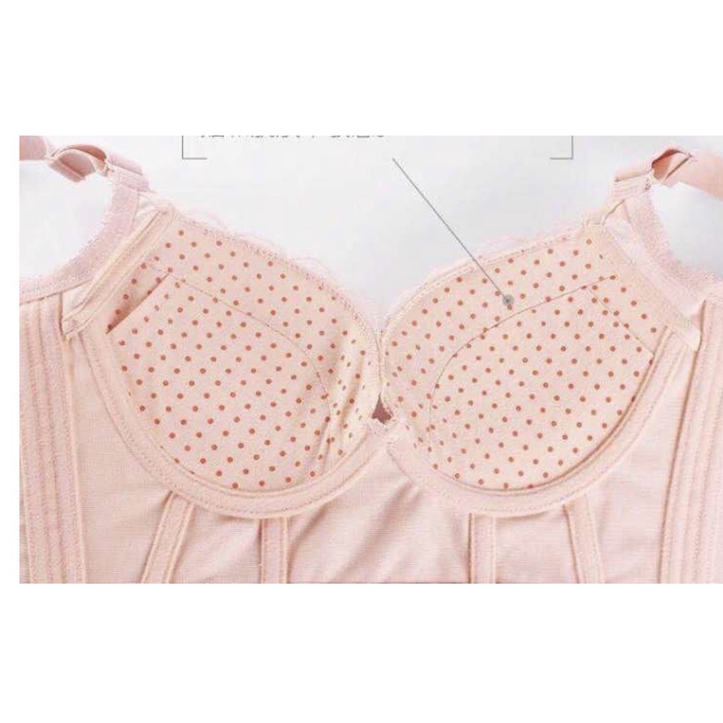 (Đệm dày) Áo Bra corset 5 móc cài che mỡ lưng không gọng