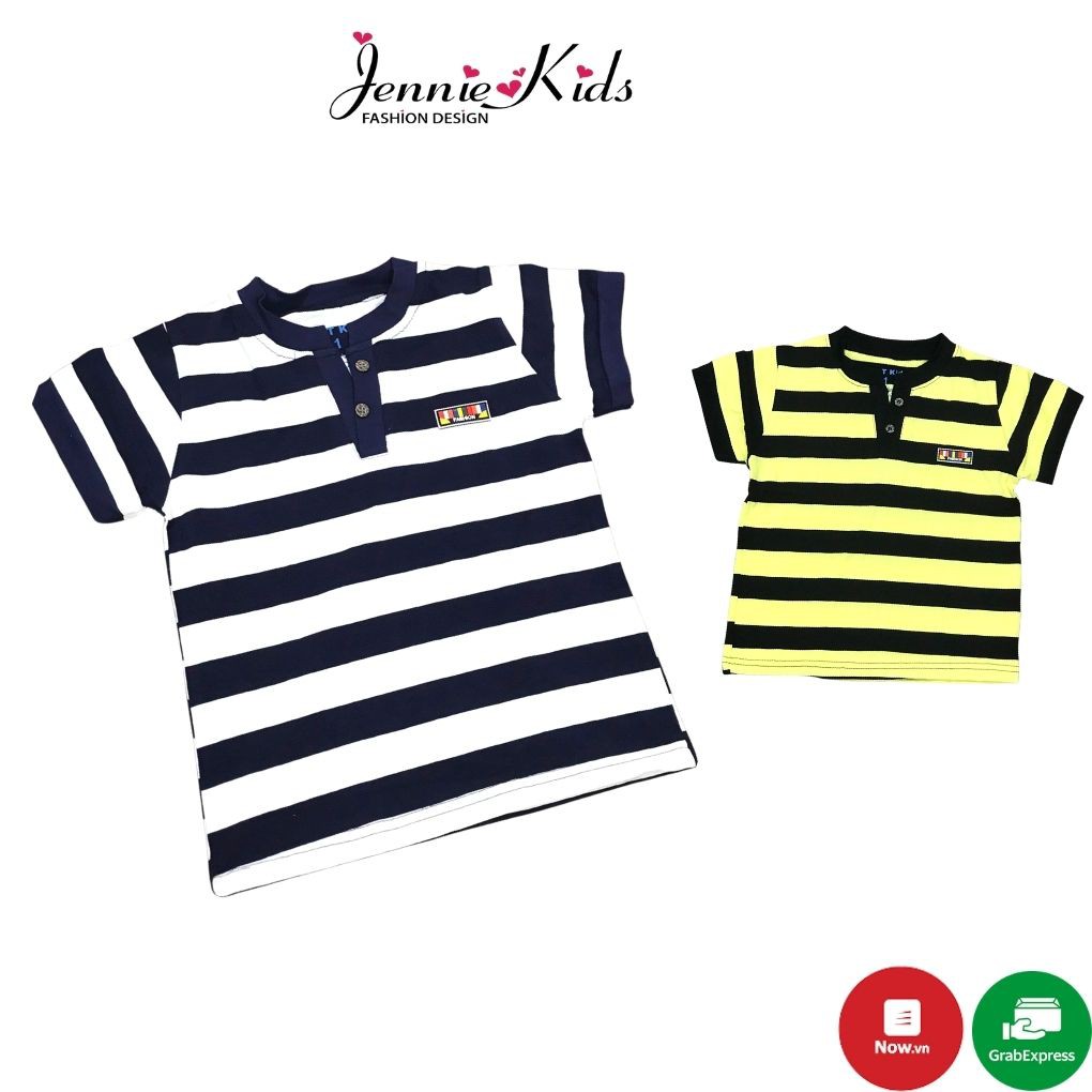 Áo thun bé trai cotton chính phẩm JENNIE KIDS thấm hút mồ hôi tốt J409