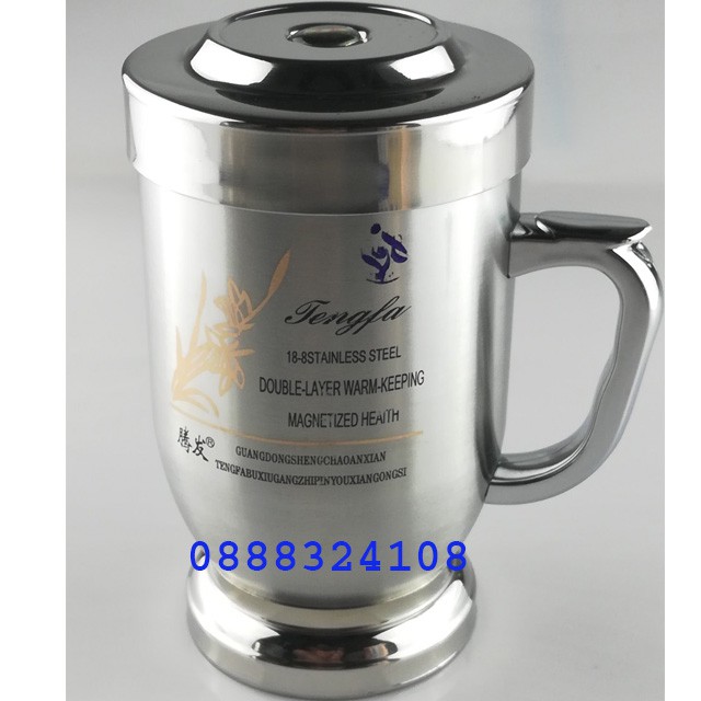Ca Cúp Giữ Nhiệt Tay Cầm Inox 2 Lớp Tengfa 500ml