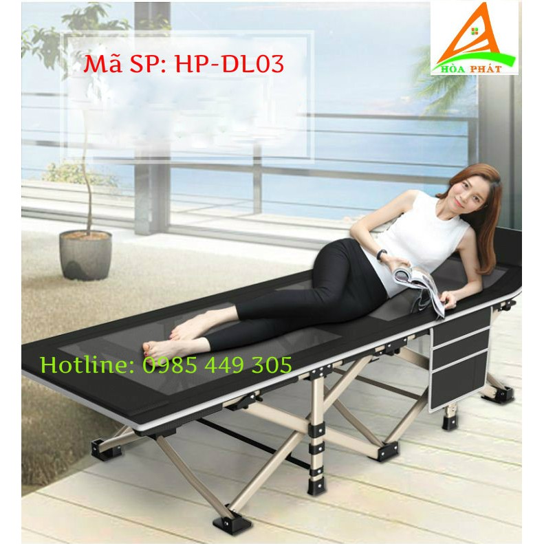 Giường gấp du lịch chất liêu lưới thoáng siêu bền mẫu mới năm 2018 (HP-DL03)