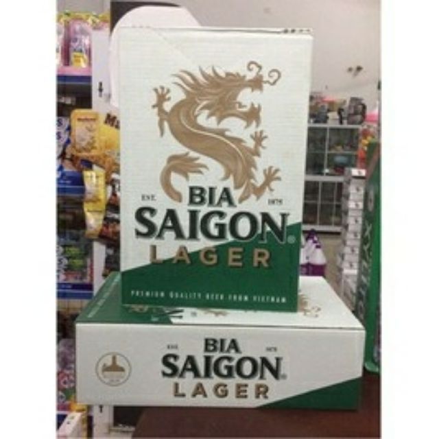 Bia Sài Gòn lager date mới thùng 24 lon