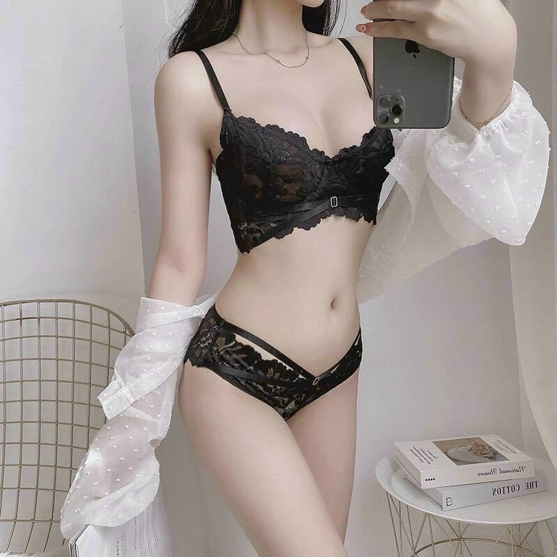 [Ảnh Shop chụp] Set Bộ ĐỒ LÓT CÓ GỌNG MÚT MỎNG DÂY ĐAN CHÉO 2012 | BigBuy360 - bigbuy360.vn