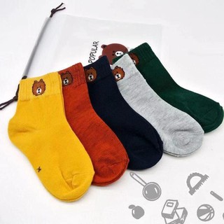 SET 5 ĐÔI TẤT GẤU CỔ CAO CHO BÉ