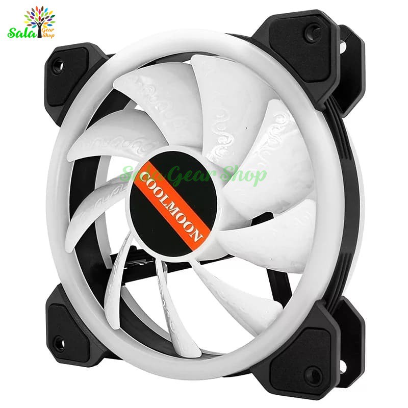 Quạt tản nhiệt Coolmoon V2 RGB,Đồng bộ hub Coolmoon