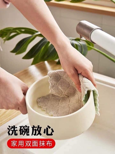 khăn lau nhà bếp đa năng hai mặt siêu thấm nước siêu mềm mịn | BigBuy360 - bigbuy360.vn