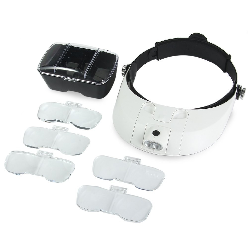[FREE SHIP =&gt; 50K ] Kính lúp đội đầu đọc sách, sửa chữa phóng đại 5 kính