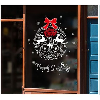 [Tết và Noel] Decal trang trí tết và Noel, giấy dán tường, cửa kính