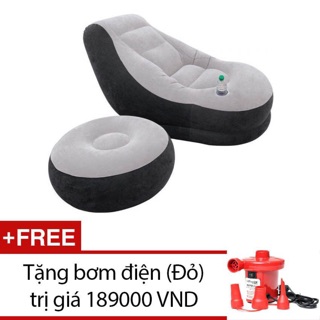 Ghế hơi tựa lưng Intex cao cấp tặng bơm điện 2 chiều