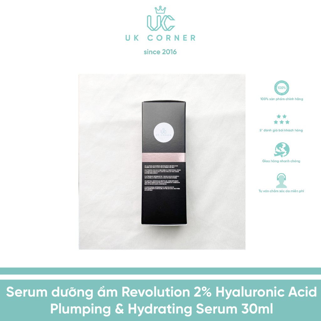 Serum dưỡng ẩm Revolution Skincare 2% Hyaluronic Acid Plumping & Hydrating Serum