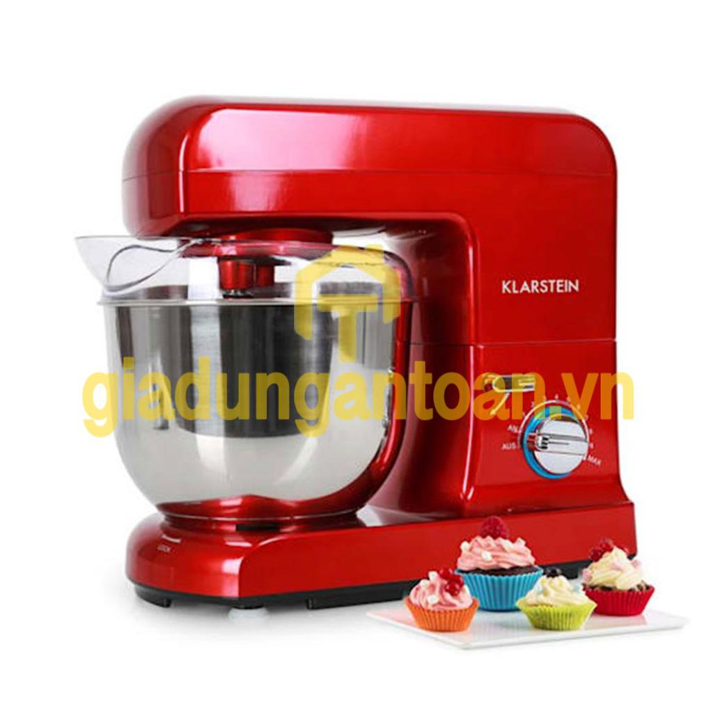 Máy đánh trứng trộn bột đa năng Klarstein Bella Rossa 1300W Cối Inox