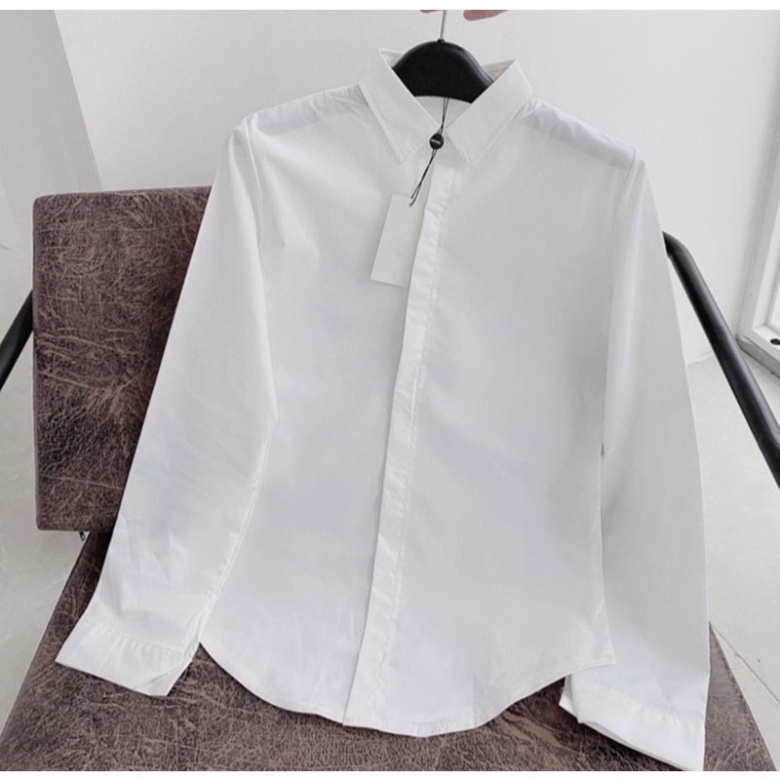 Áo sơ mi giấu cúc mặc đi học, đi làm ulzzang babydoll bánh bèo nội y xanh