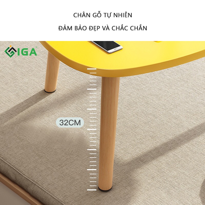 Bàn trà sofa ngồi bệt bàn - bàn ăn ngồi bệt mặt tam giác - GP77