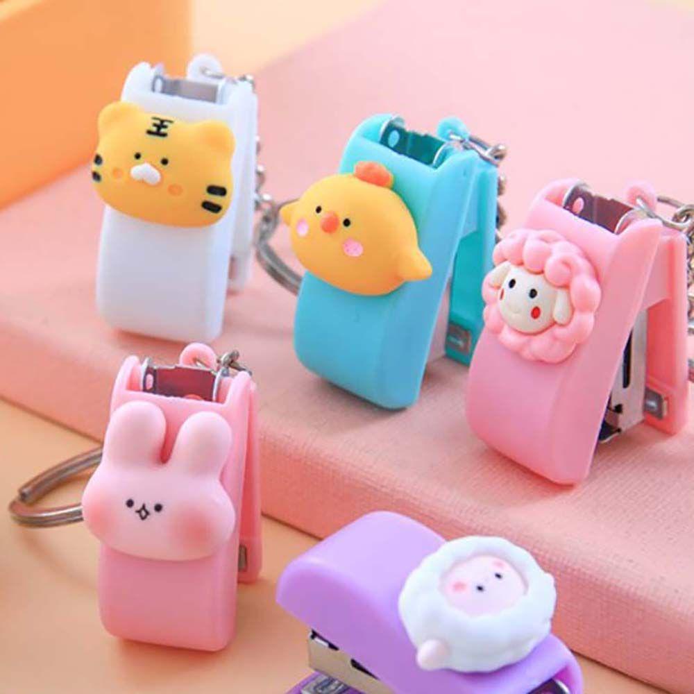 Dụng Cụ Bấm Ghim Kim Loại Chuyên Dụng|Móc Khóa Kim Loại Mini Kèm 10 Ghim Bấm