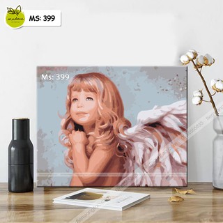 Tranh sơn dầu số hóa tự tô Thiên Thần Nhỏ T399