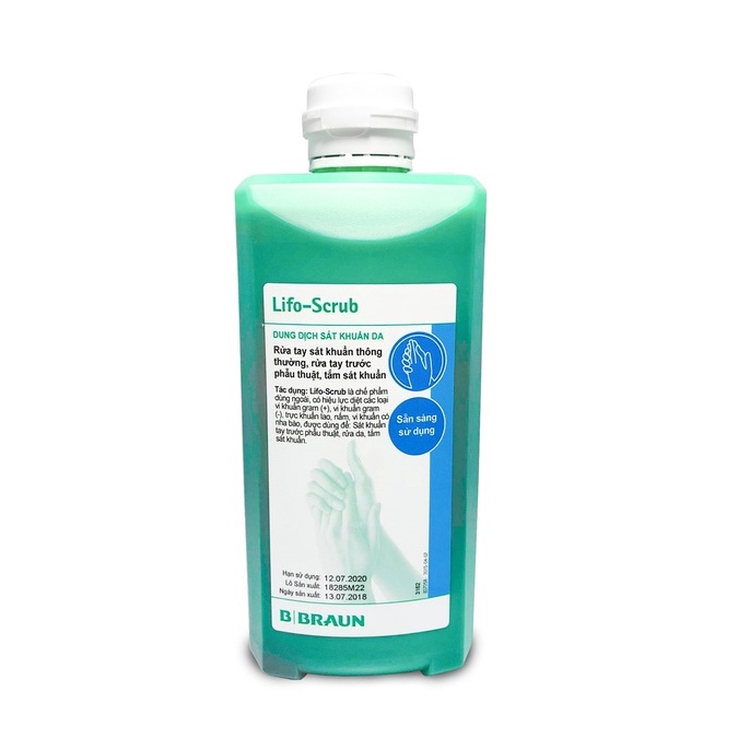 Xà Phòng rửa tay sát khuẩn thường quy và phẫu thuật Lifo Scrub 500ml