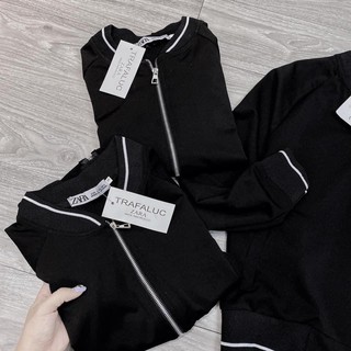 Áo Bomber Jacket Trơn Viền Cổ