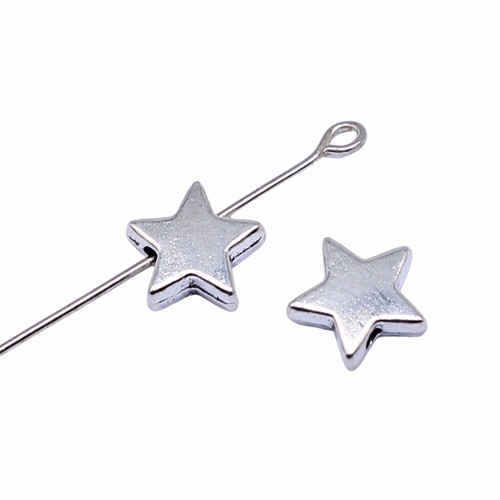 Bộ 20 Ngôi Sao Bạc 9x9mm Tự Làm Trang Sức