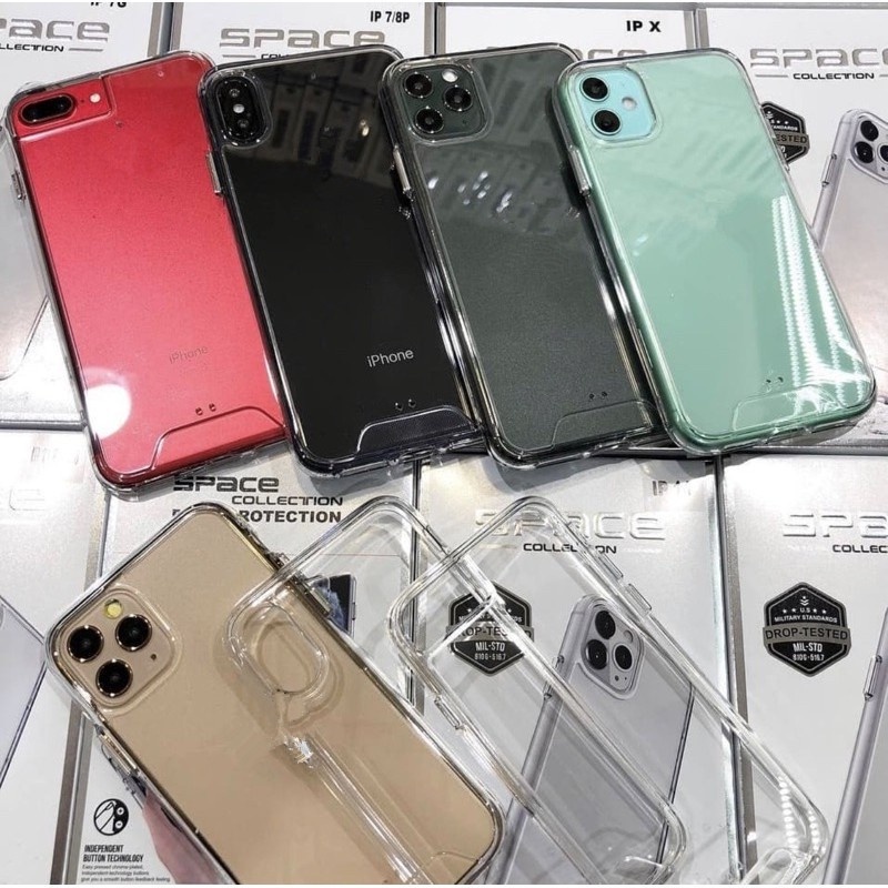 Ốp Điện Thoại Trong Suốt Viền Dẻo Chống Sốc Cho Iphone 6-13 Pro Max 14 Pro Max