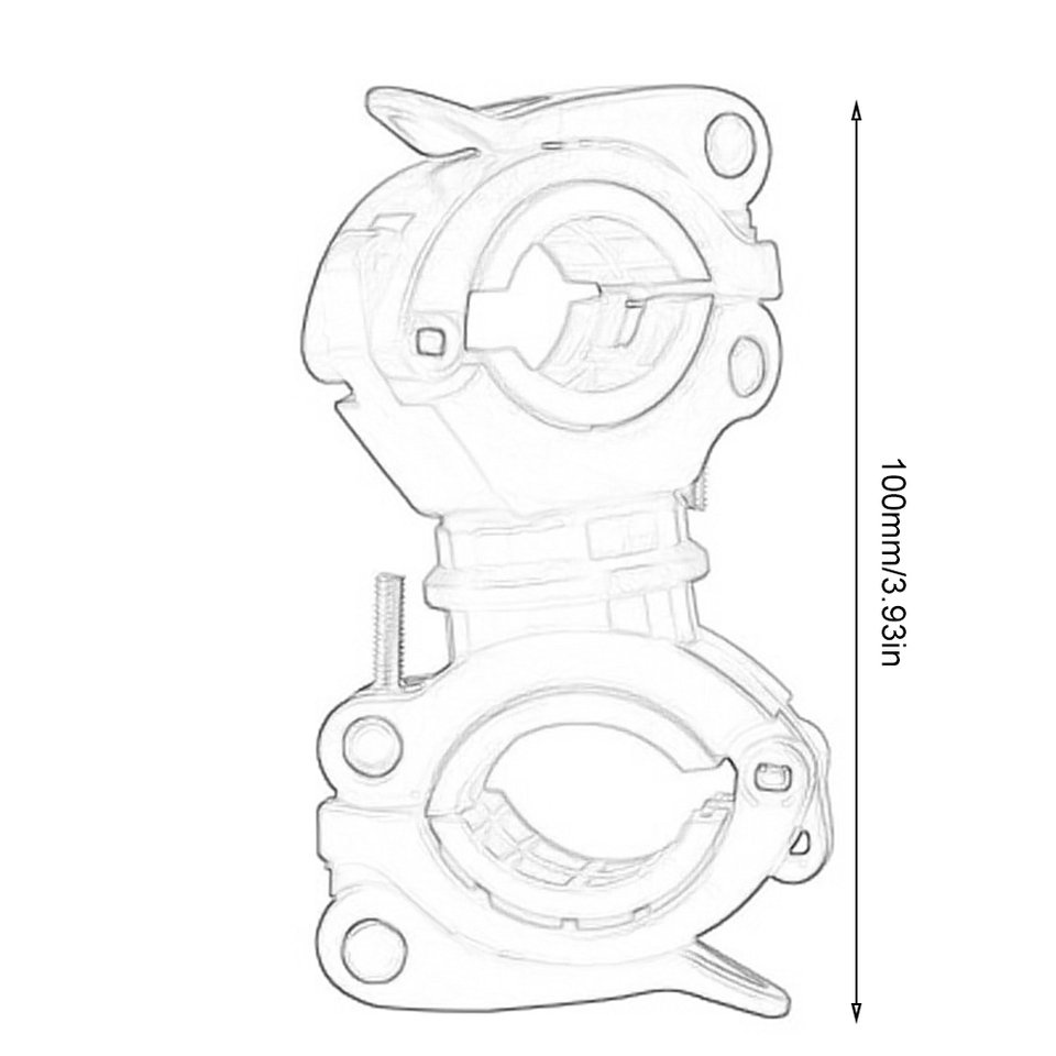 360 ánh sáng Khung xe đạp Đèn pin Kẹp Đèn pha Giá đỡ Xe Kẹp