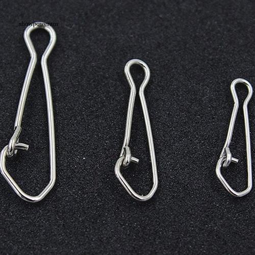 Set 100 khớp khuyên phụ kiện câu cá 15 / 17 / 22mm bằng thép không gỉ