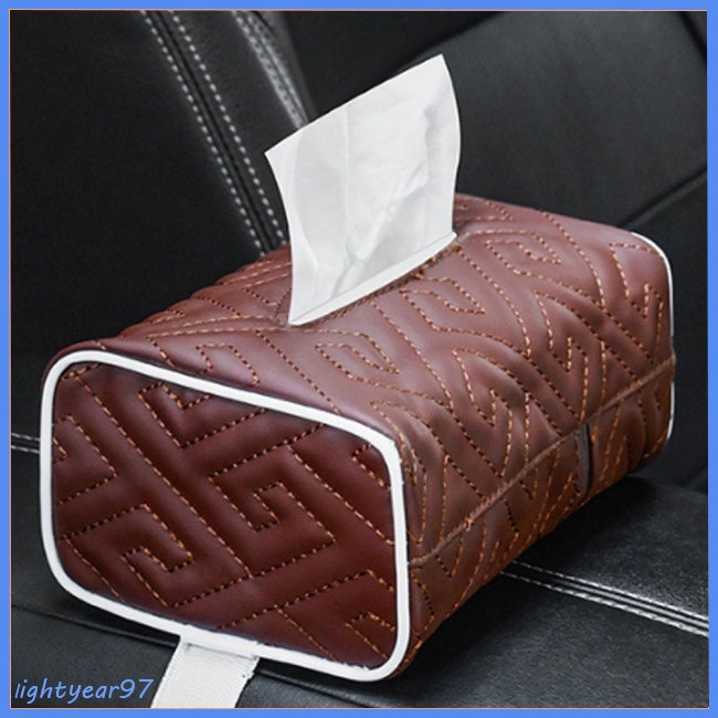 Túi Da Đựng Khăn Giấy Treo Chỗ Tỳ Tay Xe Hơi