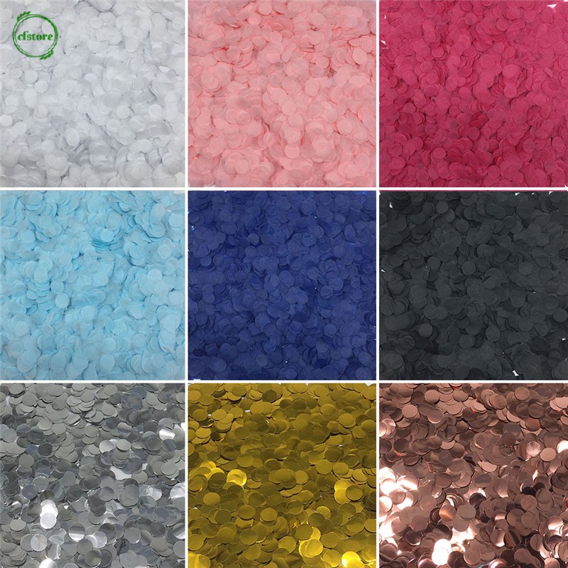 Túi bông giấy 10g kích cỡ 1cm nhiều màu sắc hình tròn trang trí cho lễ tiệc