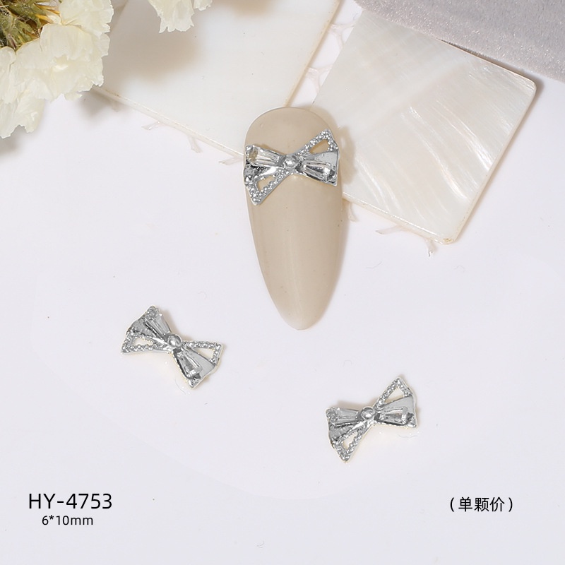 Phụ Kiện Trang Trí Móng Tay Hình Nơ Đính Đá Dễ Thương