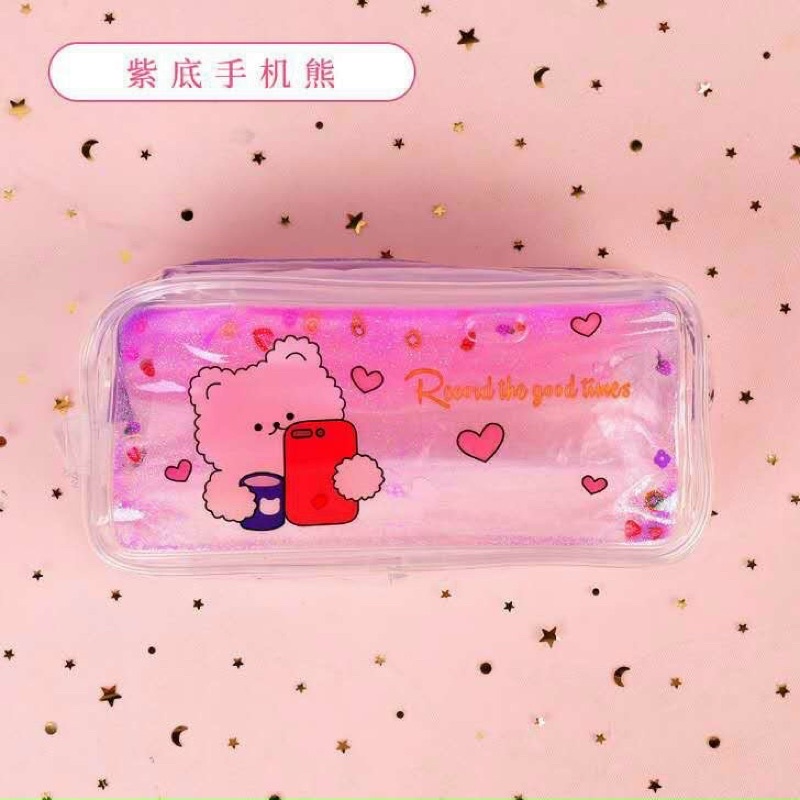 Túi bút trong suốt hình ngộ nghĩnh