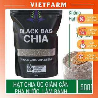 Hạt Chia Úc Giảm Cân ❤️𝑭𝑹𝑬𝑬𝑺𝑯𝑰𝑷❤️ Loại 0,5Kg - Giảm Cân, Tốt Cho Hệ Tim Mạch - Vietfarm