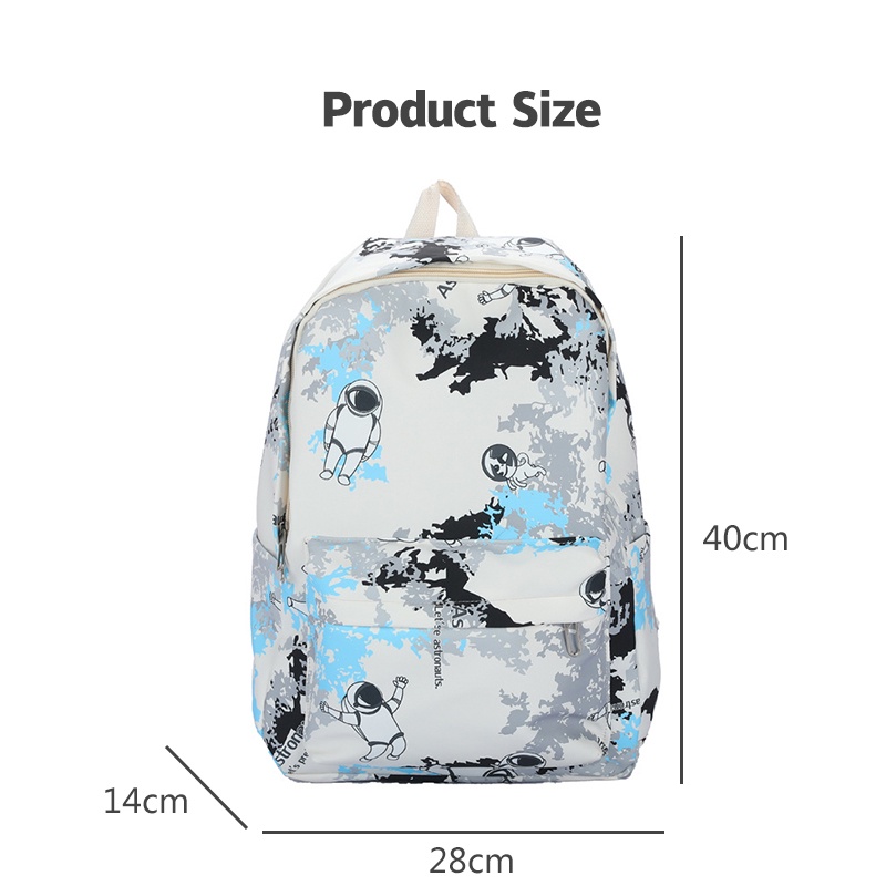 Ba lô đi học YADOU in họa tiết graffiti phong cách Hàn Quốc thời trang