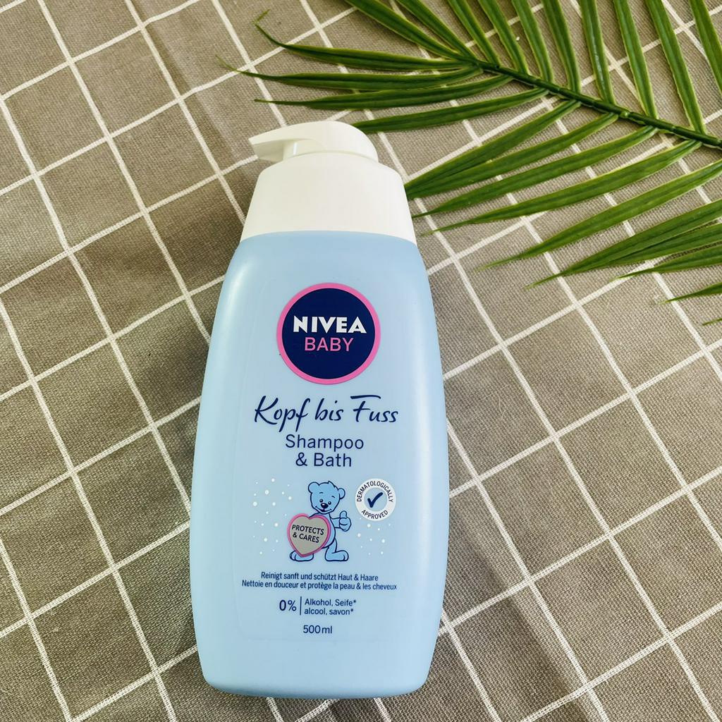 [Có sẵn] Tắm gôi 2in1 cho bé Nivea baby 500ml (hàng Đức)